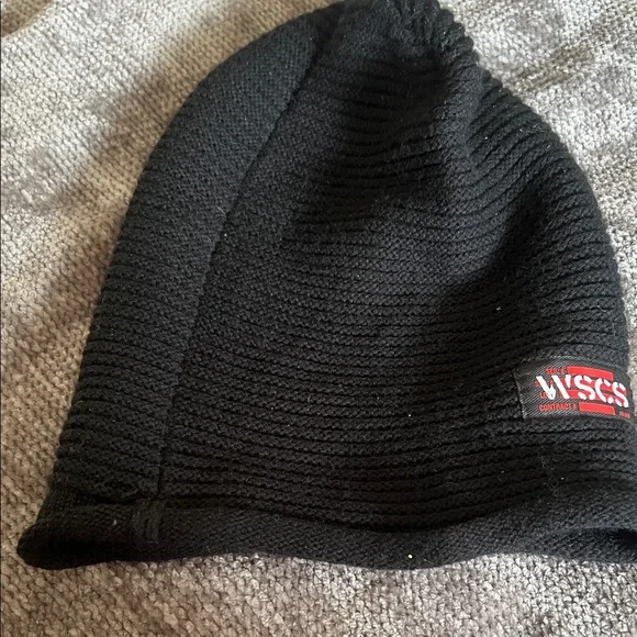 Wornstar Oversized Black Knit Beanie With Skull and Snake Logo - Picture 3 of 3